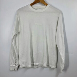 Notre Men's Embroidered Logo‎ Crew Neck Long Sleeve Pullover T-Shirt Size M